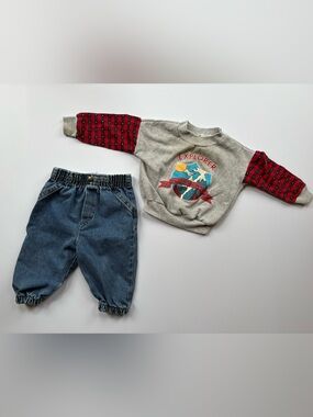 Baby Vintage Explorer Sweatshirt & Denim Jeans (9 months)